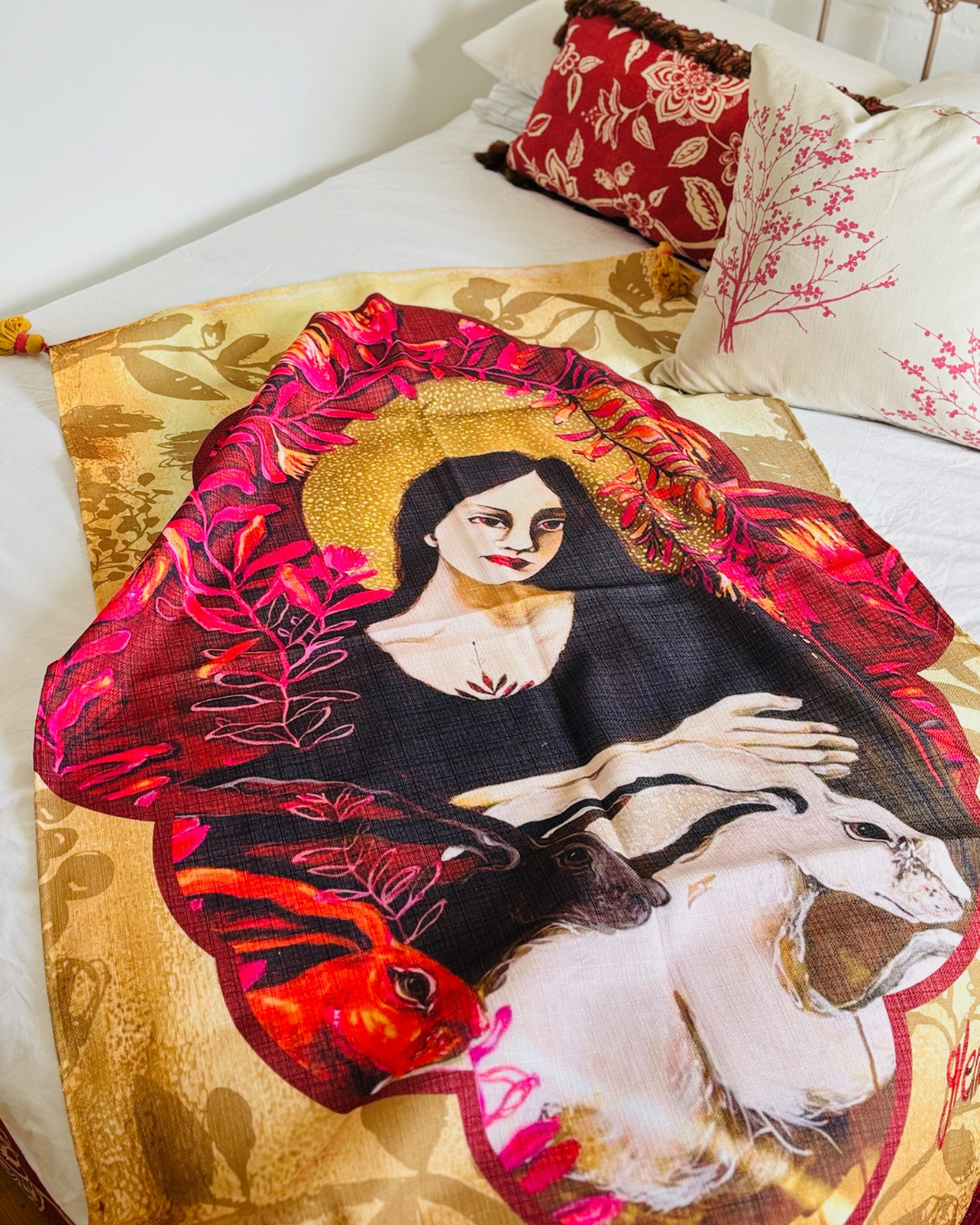 KarooMadonna and Three Hares - Printed Polycotton