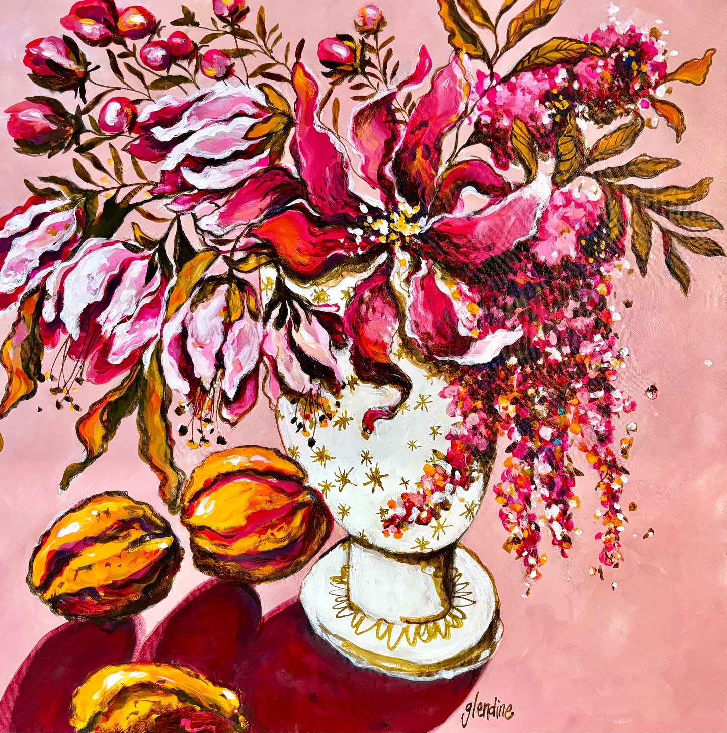 Lilies and ripe quince