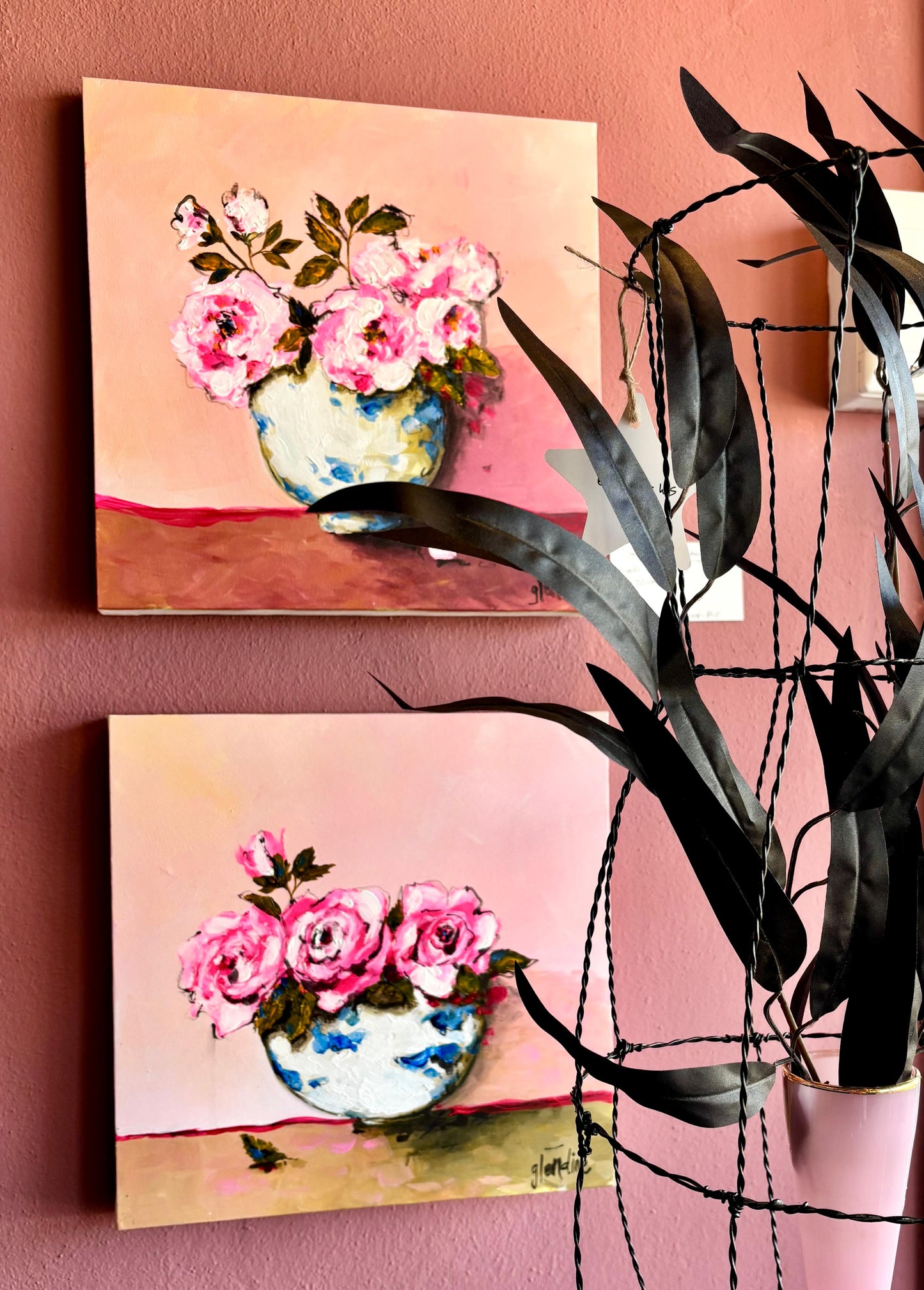 "Delft roses" - Original painting