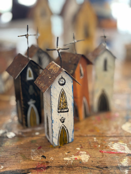 White houses in a row