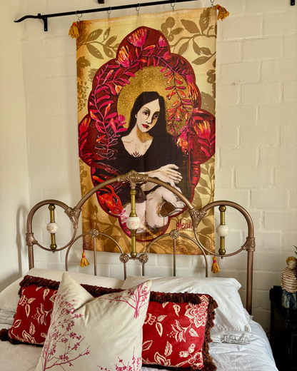 KarooMadonna and Three Hares - Printed Polycotton