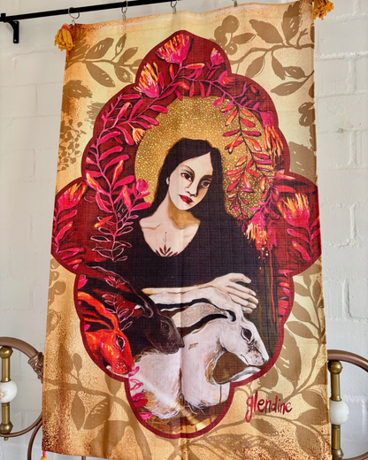 KarooMadonna and Three Hares - Printed Polycotton