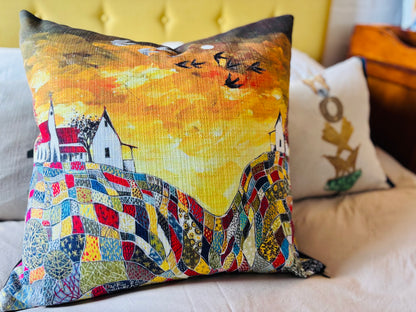 Laslappie Karoo Scene Cushion Cover