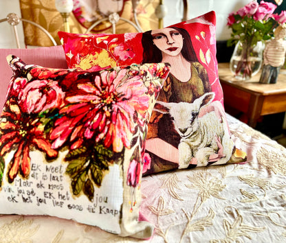 Karoo Madonna with Lamb Cushion Cover