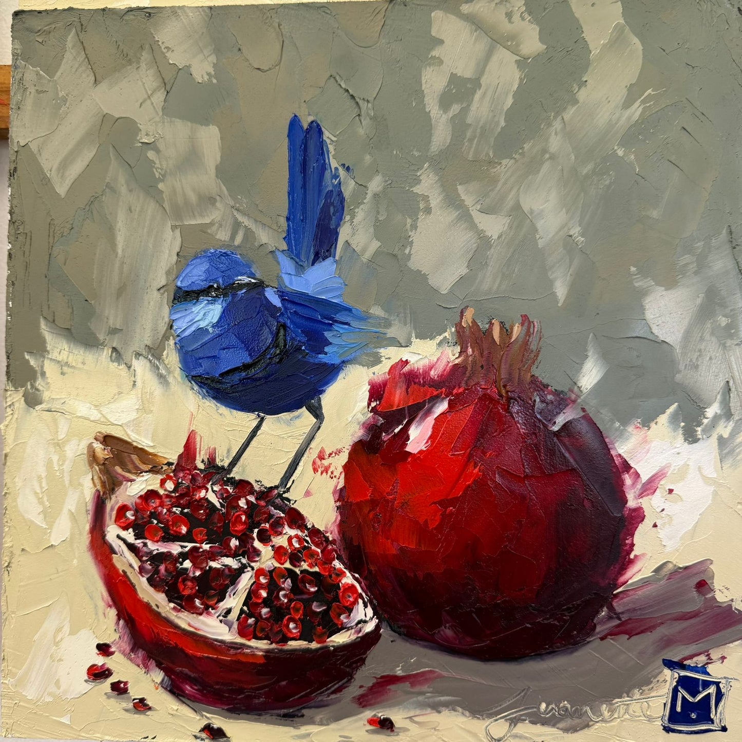 Juanette Manderoi - Bird and pomegranate 1