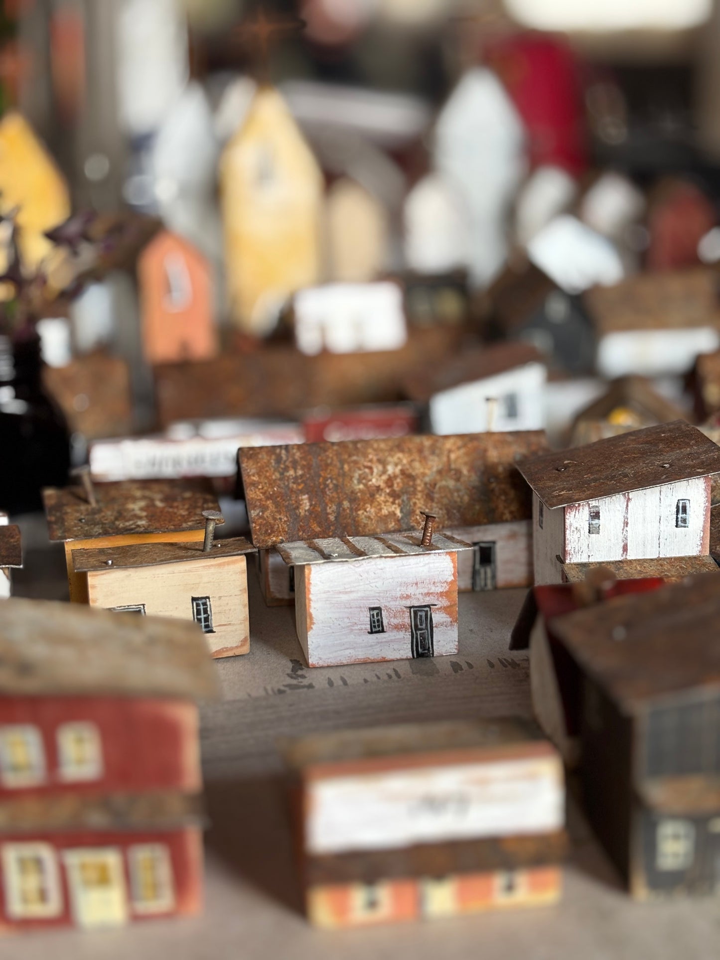 White houses in a row