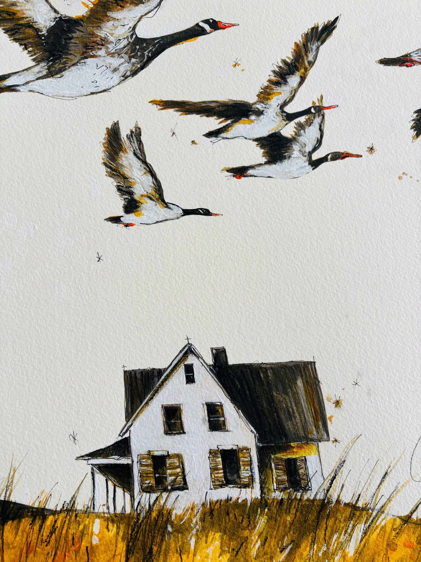“The geese are returning home again”