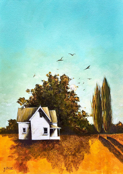 “Allerliefste, hoor hoe speel die maan in die akkerbome “ - Original Painting