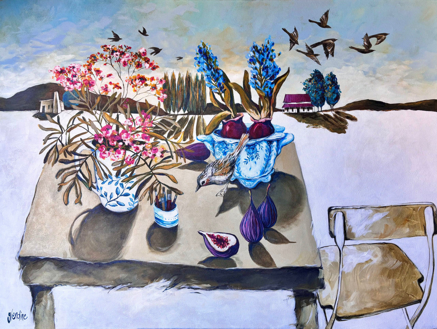 “A bird flies from a branch into my past, taking years with it “